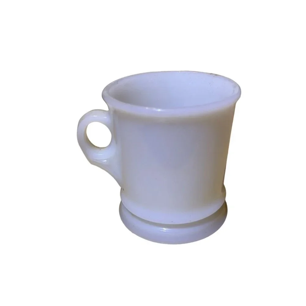 VTG 1970’s Avon Milk Glass Shaving‎ Mug Cup Iron Horse Steam Train Locomotive